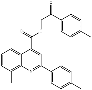 2-(4-methylphenyl)-2-oxoethyl 8-methyl-2-(4-methylphenyl)-4-quinolinecarboxylate Struktur