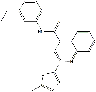N-(3-ethylphenyl)-2-(5-methyl-2-thienyl)-4-quinolinecarboxamide Struktur