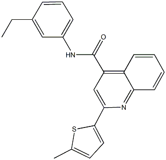 N-(3-ethylphenyl)-2-(5-methyl-2-thienyl)-4-quinolinecarboxamide Structure