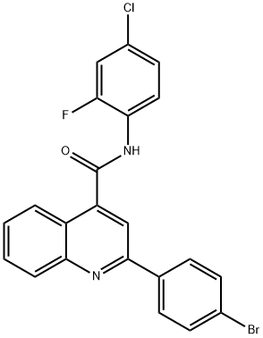 2-(4-bromophenyl)-N-(4-chloro-2-fluorophenyl)-4-quinolinecarboxamide|