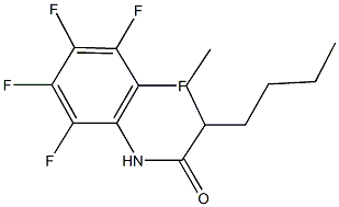 2-ethyl-N-(2,3,4,5,6-pentafluorophenyl)hexanamide Struktur