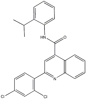 2-(2,4-dichlorophenyl)-N-(2-isopropylphenyl)-4-quinolinecarboxamide Structure