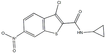 3-chloro-N-cyclopropyl-6-nitro-1-benzothiophene-2-carboxamide 化学構造式