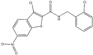 3-chloro-N-(2-chlorobenzyl)-6-nitro-1-benzothiophene-2-carboxamide,354537-96-5,结构式