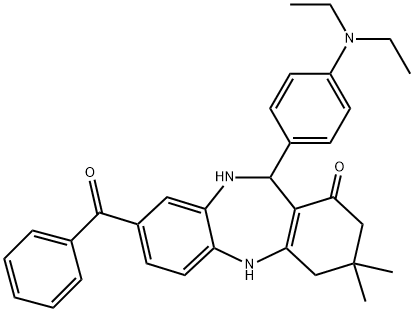 8-benzoyl-11-[4-(diethylamino)phenyl]-3,3-dimethyl-2,3,4,5,10,11-hexahydro-1H-dibenzo[b,e][1,4]diazepin-1-one|