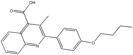 2-(4-butoxyphenyl)-3-methyl-4-quinolinecarboxylic acid Structure