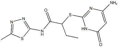 354539-72-3 2-[(4-amino-6-oxo-1,6-dihydro-2-pyrimidinyl)sulfanyl]-N-(5-methyl-1,3,4-thiadiazol-2-yl)butanamide