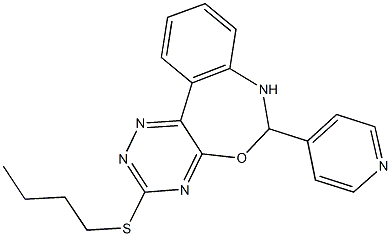 3-(butylsulfanyl)-6-(4-pyridinyl)-6,7-dihydro[1,2,4]triazino[5,6-d][3,1]benzoxazepine,354540-16-2,结构式