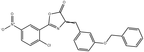 4-[3-(benzyloxy)benzylidene]-2-{2-chloro-5-nitrophenyl}-1,3-oxazol-5(4H)-one 结构式