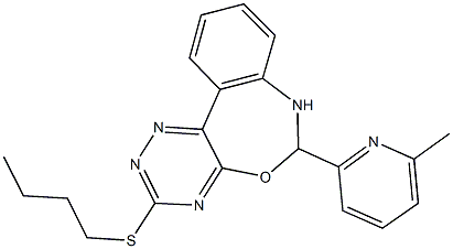 354540-72-0 3-(butylsulfanyl)-6-(6-methyl-2-pyridinyl)-6,7-dihydro[1,2,4]triazino[5,6-d][3,1]benzoxazepine