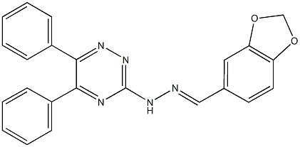 1,3-benzodioxole-5-carbaldehyde (5,6-diphenyl-1,2,4-triazin-3-yl)hydrazone,354540-76-4,结构式