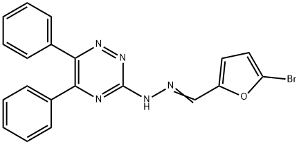 5-bromo-2-furaldehyde (5,6-diphenyl-1,2,4-triazin-3-yl)hydrazone Structure