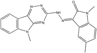 1,5-dimethyl-1H-indole-2,3-dione 3-[(5-methyl-5H-[1,2,4]triazino[5,6-b]indol-3-yl)hydrazone]|