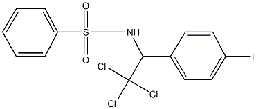 N-[2,2,2-trichloro-1-(4-iodophenyl)ethyl]benzenesulfonamide 化学構造式