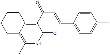 1-methyl-4-[3-(4-methylphenyl)acryloyl]-5,6,7,8-tetrahydro-3(2H)-isoquinolinone Structure