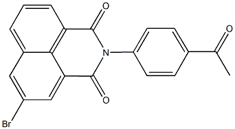 2-(4-acetylphenyl)-5-bromo-1H-benzo[de]isoquinoline-1,3(2H)-dione 化学構造式