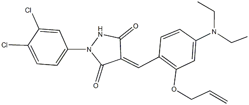 4-[2-(allyloxy)-4-(diethylamino)benzylidene]-1-(3,4-dichlorophenyl)-3,5-pyrazolidinedione,354541-30-3,结构式