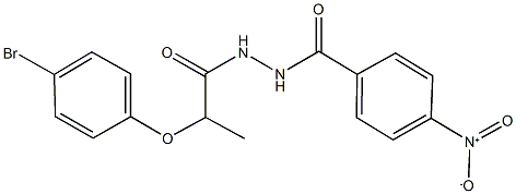 N'-[2-(4-bromophenoxy)propanoyl]-4-nitrobenzohydrazide 结构式