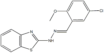 5-chloro-2-methoxybenzaldehyde 1,3-benzothiazol-2-ylhydrazone 化学構造式