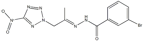 3-bromo-N'-(2-{5-nitro-2H-tetraazol-2-yl}-1-methylethylidene)benzohydrazide|