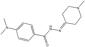 4-(dimethylamino)-N'-(1-methyl-4-piperidinylidene)benzohydrazide Struktur