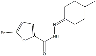 5-bromo-N'-(4-methylcyclohexylidene)-2-furohydrazide 结构式