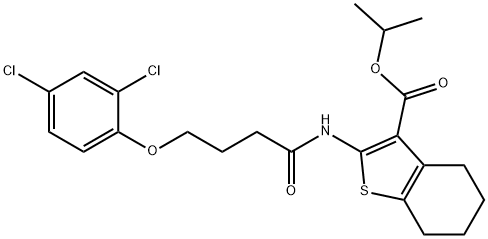 isopropyl 2-{[4-(2,4-dichlorophenoxy)butanoyl]amino}-4,5,6,7-tetrahydro-1-benzothiophene-3-carboxylate|