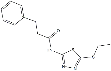 N-[5-(ethylsulfanyl)-1,3,4-thiadiazol-2-yl]-3-phenylpropanamide 化学構造式