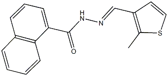 N'-[(2-methyl-3-thienyl)methylene]-1-naphthohydrazide 化学構造式