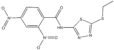 N-[5-(ethylsulfanyl)-1,3,4-thiadiazol-2-yl]-2,4-bisnitrobenzamide Structure