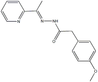 2-(4-methoxyphenyl)-N'-[1-(2-pyridinyl)ethylidene]acetohydrazide 结构式