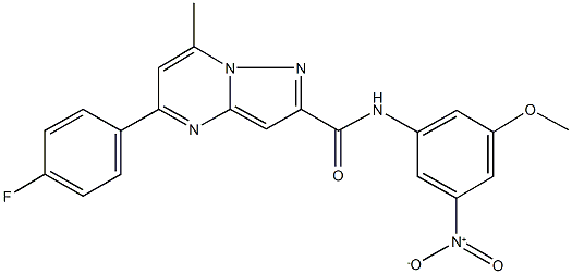 354543-12-7 5-(4-fluorophenyl)-N-{3-nitro-5-methoxyphenyl}-7-methylpyrazolo[1,5-a]pyrimidine-2-carboxamide