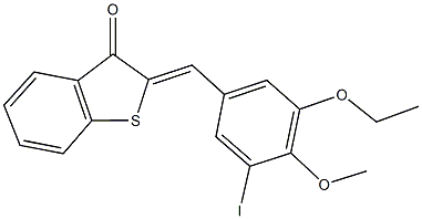 2-(3-ethoxy-5-iodo-4-methoxybenzylidene)-1-benzothiophen-3(2H)-one Structure