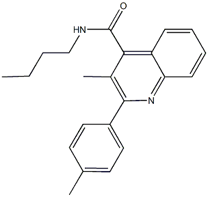 N-butyl-3-methyl-2-(4-methylphenyl)-4-quinolinecarboxamide Structure