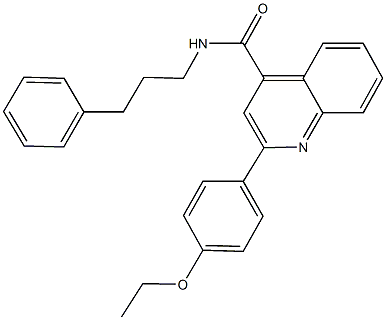 2-(4-ethoxyphenyl)-N-(3-phenylpropyl)-4-quinolinecarboxamide 化学構造式