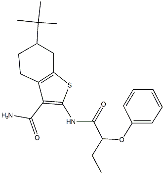 354543-92-3 6-tert-butyl-2-[(2-phenoxybutanoyl)amino]-4,5,6,7-tetrahydro-1-benzothiophene-3-carboxamide