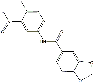 354543-99-0 N-{3-nitro-4-methylphenyl}-1,3-benzodioxole-5-carboxamide