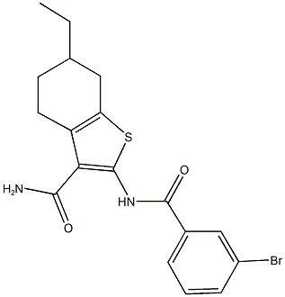 354544-04-0 2-[(3-bromobenzoyl)amino]-6-ethyl-4,5,6,7-tetrahydro-1-benzothiophene-3-carboxamide