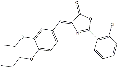 2-(2-chlorophenyl)-4-(3-ethoxy-4-propoxybenzylidene)-1,3-oxazol-5(4H)-one Structure