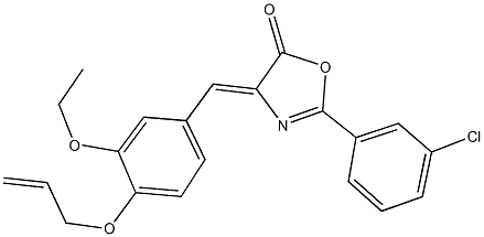 4-[4-(allyloxy)-3-ethoxybenzylidene]-2-(3-chlorophenyl)-1,3-oxazol-5(4H)-one Structure