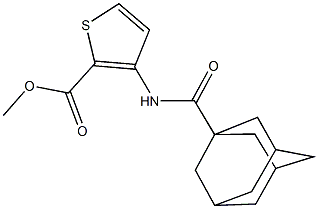 methyl 3-[(1-adamantylcarbonyl)amino]-2-thiophenecarboxylate Struktur