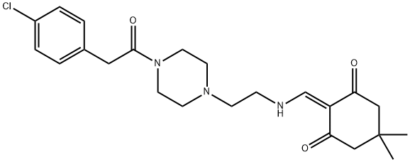 2-{[(2-{4-[(4-chlorophenyl)acetyl]-1-piperazinyl}ethyl)amino]methylene}-5,5-dimethyl-1,3-cyclohexanedione,354544-96-0,结构式