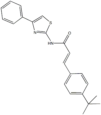 3-(4-tert-butylphenyl)-N-(4-phenyl-1,3-thiazol-2-yl)acrylamide 结构式