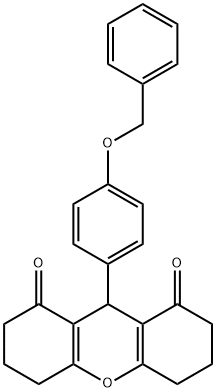9-[4-(benzyloxy)phenyl]-3,4,5,6,7,9-hexahydro-1H-xanthene-1,8(2H)-dione 化学構造式