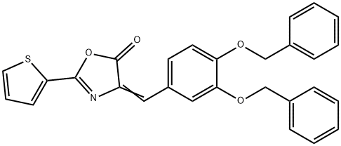 4-[3,4-bis(benzyloxy)benzylidene]-2-(2-thienyl)-1,3-oxazol-5(4H)-one,354545-10-1,结构式