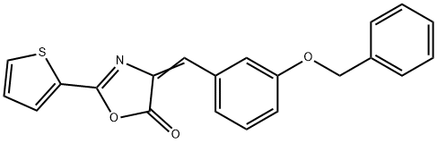 4-[3-(benzyloxy)benzylidene]-2-(2-thienyl)-1,3-oxazol-5(4H)-one Structure