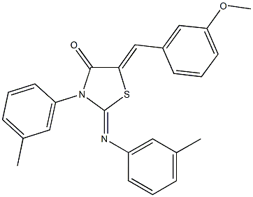 5-(3-methoxybenzylidene)-3-(3-methylphenyl)-2-[(3-methylphenyl)imino]-1,3-thiazolidin-4-one|