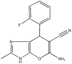 5-amino-7-(2-fluorophenyl)-2-methyl-3,7-dihydropyrano[2,3-d]imidazole-6-carbonitrile,354545-63-4,结构式