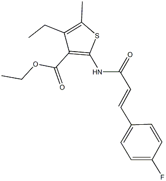 354545-71-4 ethyl 4-ethyl-2-{[3-(4-fluorophenyl)acryloyl]amino}-5-methyl-3-thiophenecarboxylate