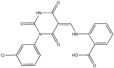 354545-99-6 2-{[(1-(3-chlorophenyl)-2,4,6-trioxotetrahydro-5(2H)-pyrimidinylidene)methyl]amino}benzoic acid